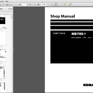 Komatsu Dump Truck HD785-7 Shop Manual SEN01274-23 - PDF DOWNLOAD