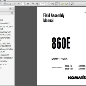 Komatsu Dump Truck 860E-1K, 860E--1KT Field Assembly Manual - PDF DOWNLOAD