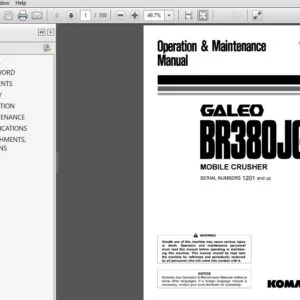 Komatsu GALEO BR380JG-1 Mobile Crusher Operation & Maintenance Manual TEN00006-03 - PDF DOWNLOAD