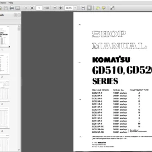 Komatsu GD510, GD520 Series Shop Manual SEBMG5250107 - PDF DOWNLOAD