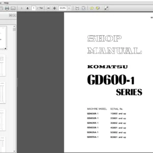 Komatsu GD600R-1, GD650R-1, GD605R-1, GD655R-1, GD605A-1, GD655A-1 Grader Shop Manual - PDF DOWNLOAD
