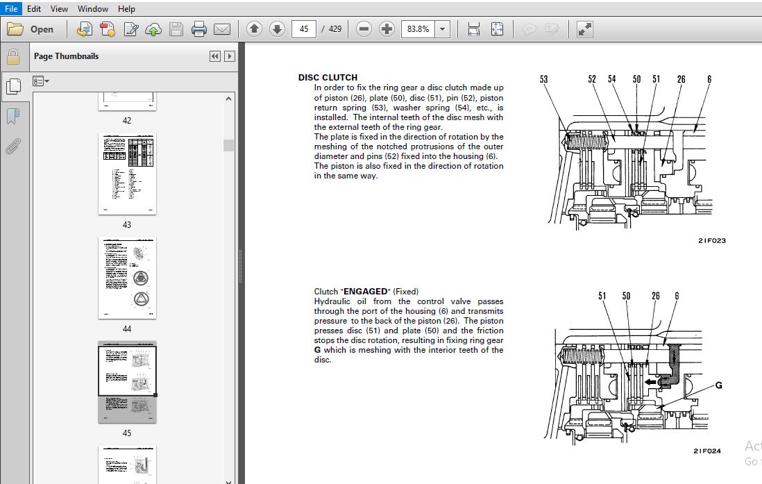 Komatsu GD705A-4 Motor Grader Shop Manual SN 23001 and up - PDF ...