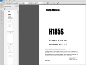 Komatsu H185S Hydraulic Shovel Shop Manual - PDF DOWNLOAD