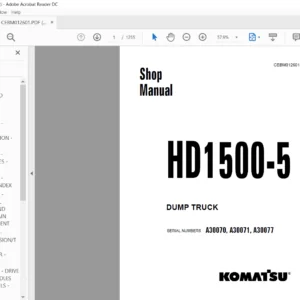 Komatsu HD1500-5 Dump Truck Shop Manual SN A30070, A30071, A30077 - PDF DOWNLOAD