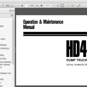 Komatsu HD465-3 Dump Truck Operation & Maintenance Manual SN 2137 and up - PDF DOWNLOAD