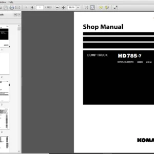 Komatsu HD785-7 Dump Truck Shop Manual SEN05900-01 - PDF DOWNLOAD