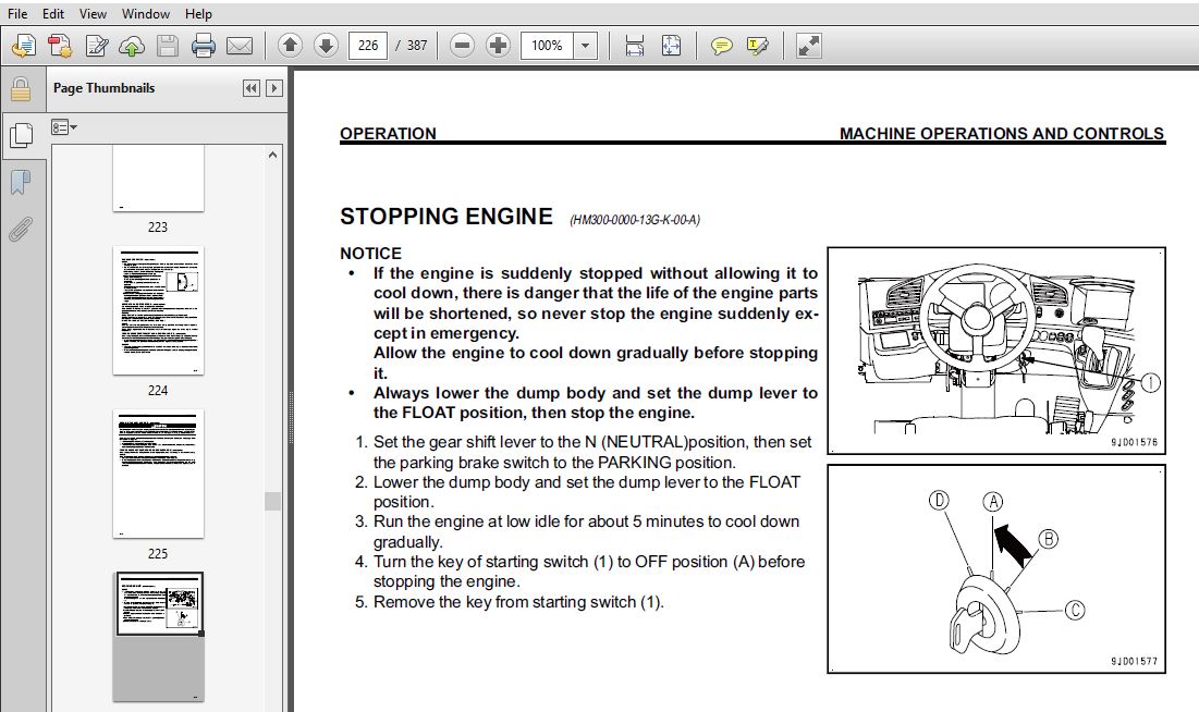 Komatsu HM300-3 Articulated Dump Truck Operation & Maintenance Manual