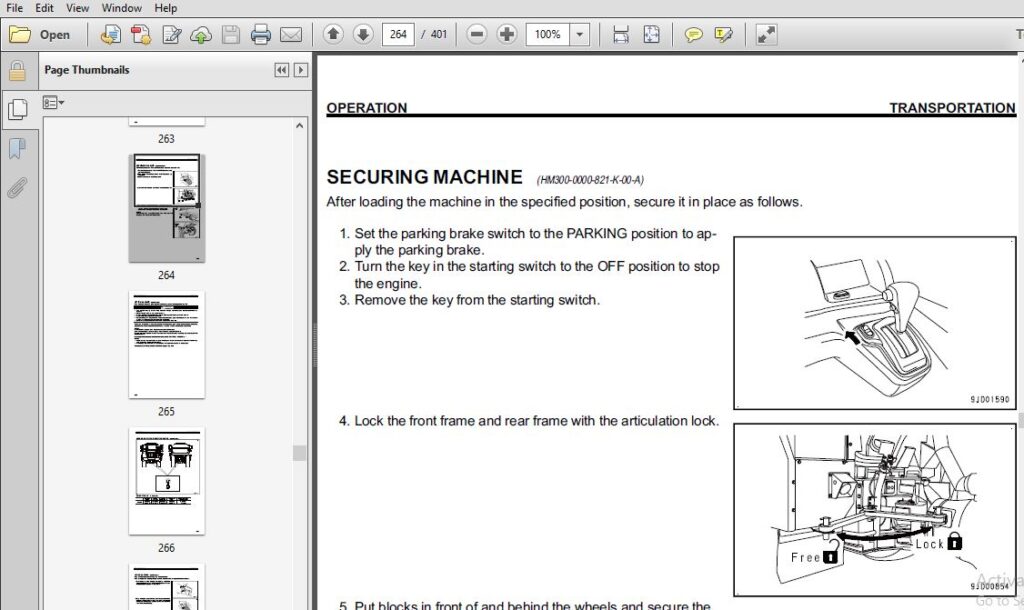 Komatsu Hm300-3 Articulated Dump Truck Operation & Maintenance Manual 