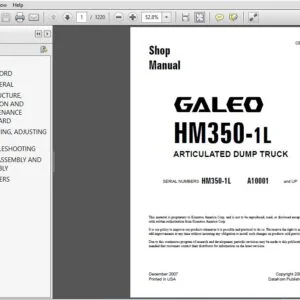 Komatsu HM350-1L Dump Truck Service Manual CEBM015400 - PDF DOWNLOAD