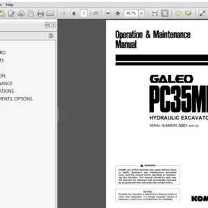 Komatsu Hydraulic Excavator Galeo PC35MR Operator & Maintenance Manual SN 5001 And Up - PDF DOWNLOAD