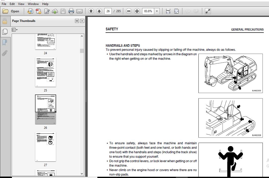 Komatsu Hydraulic Excavator PC130-7 Operation & Maintenance Manual SN