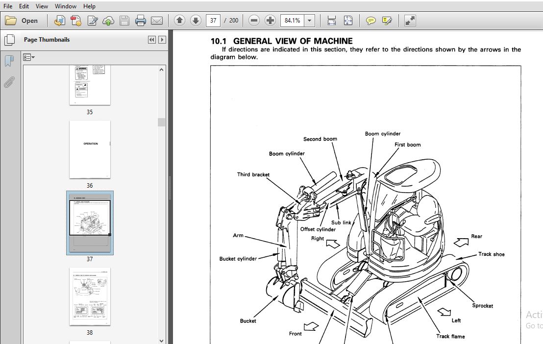 Komatsu Hydraulic Excavator PC28UU-2 Operator & Maintenance Manual SN