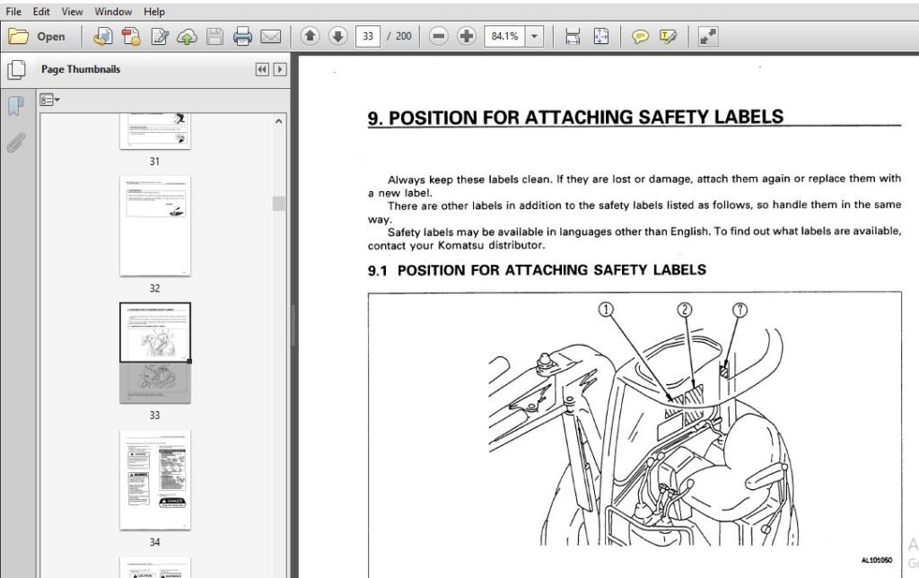 Komatsu Hydraulic Excavator PC28UU-2 Operator & Maintenance Manual SN 11295 and up - PDF