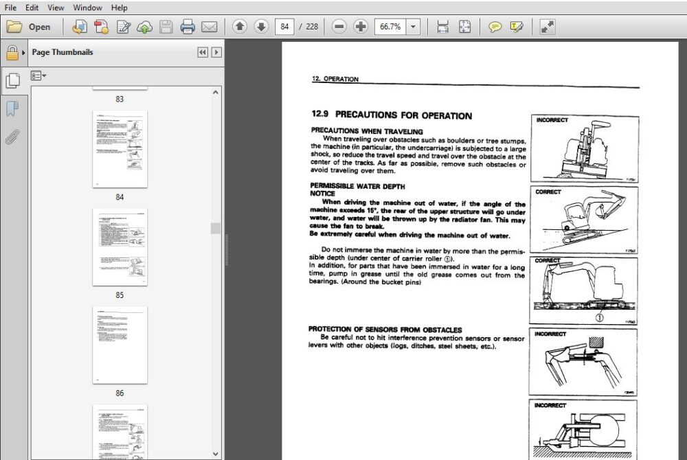 Komatsu Hydraulic Excavator PC50UU-2 Operator & Maintenance Manual SN ...