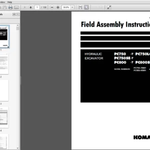 Komatsu Hydraulic Excavator PC750-7 PC750LC-7 PC750SE-7 PC800 PC800SE-7 Field Assembly Instruction Manual - PDF DOWNLOAD