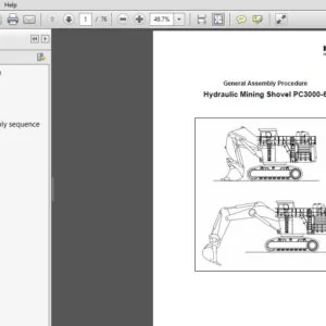Komatsu Hydraulic Mining Shovel PC3000-6 General Assembly Procedure Manual - PDF DOWNLOAD
