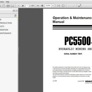 Komatsu Hydraulic Mining Shovel PC5500-6 Operation & Maintenance Manual SN 15041 - PDF DOWNLOAD
