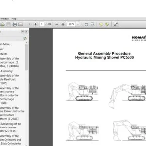 Komatsu Hydraulic Mining Shovel PC5500 General Assembly Procedure Manual - PDF DOWNLOAD