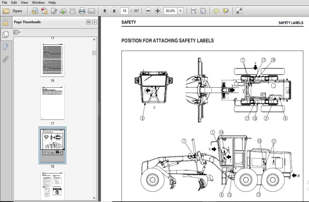 Komatsu Motor Grader GALEO GD655-3C Operation & Maintenance Manual SN ...