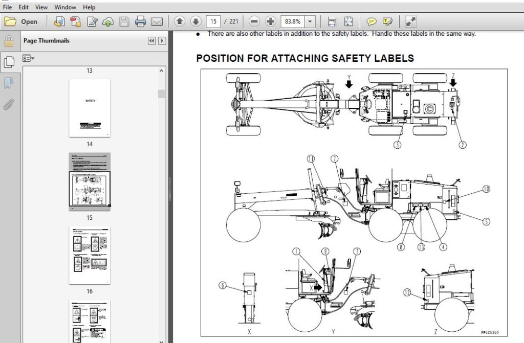 Komatsu Motor Grader GD705A-4 Operation & Maintenance Manual SN 23001