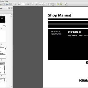 Komatsu PC130-8 Hydraulic Excavator Shop Manual SEN03763-10 - PDF DOWNLOAD