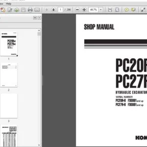 Komatsu PC20R-8, PC27R-8  Hydraulic Excavator Shop Manual SN F30001 and up - PDF DOWNLOAD