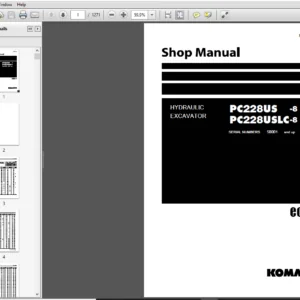 Komatsu PC228US-8, PC228USLC-8 Hydraulic Excavator Shop Manual SEN05331-03 - PDF DOWNLOAD