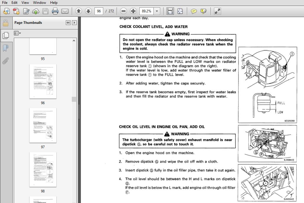 Komatsu PC228USLC-1 Hydraulic Excavator Operation & Maintenance Manual ...