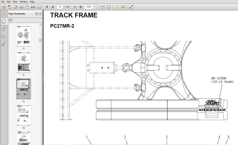 Komatsu PC27MR-2, PC30MR-2, PC35MR-2, PC40-2, PC50MR-2 Hydraulic