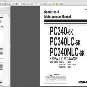 Komatsu PC340-6K, PC340LC-6K, PC340NLC-6K Hydraulic Excavator Operation & Maintenance Manual - PDF DOWNLOAD