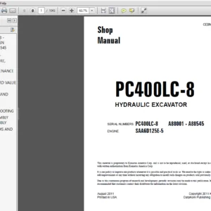 Komatsu PC400LC-8 HYDRAULIC EXCAVATOR Service Repair Manual - PDF Download
