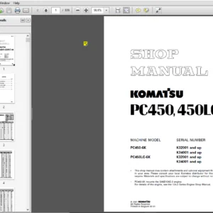 Komatsu PC450-6K, PC450LC-6K K32001 and up, K34001 and up Hydraulic Excavator Shop Manual - DOWNLOAD
