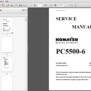 Komatsu PC5500-6 Mining Germany Service Manual SN 15056 and up - PDF DOWNLOAD