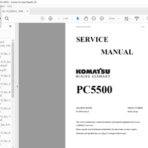 Komatsu PC5500 Mining Germany Service Manual SN 15046 - PDF DOWNLOAD