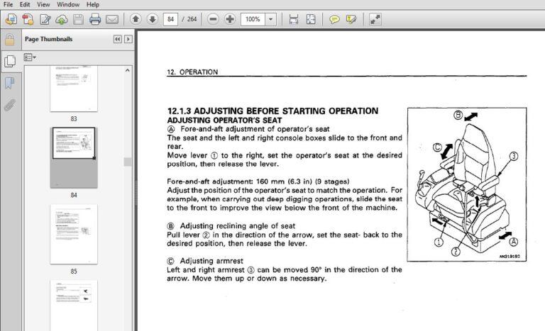 Komatsu PC60-7 Hydraulic Excavator Operation & Maintenance Manual SN