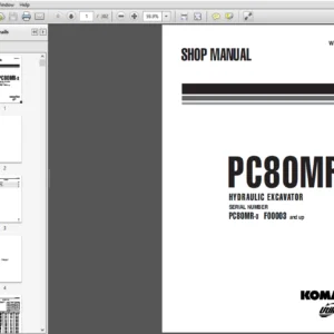 Komatsu PC80MR-3 Hydraulic Excavator Shop Manual SN F00003 and up - PDF DOWNLOAD