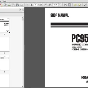 Komatsu PC95R-2 Hydraulic Excavator Shop Manual SN 21D5000001 and up  - PDF DOWNLOAD