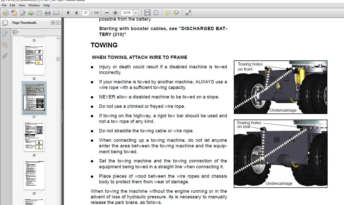 Komatsu PW160-7K Wheeled Excavator Operation & Maintenance Manual - PDF Download - Image 3