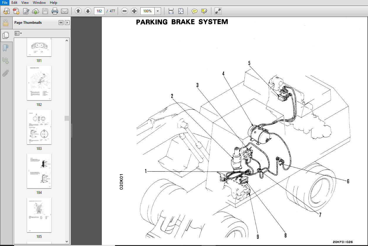 Komatsu PW210-1 Wheeled Excavator Shop Manual 10001 and up - PDF ...