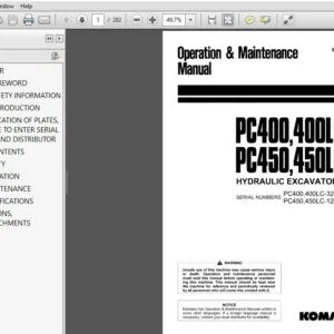 Komatsu Pc400-6, Pc400Lc-6, Pc450-6, Pc450Lc-6 Hydraulic Excavator Operation & Maintenance Manual - PDF DOWNLOAD
