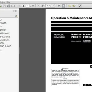 Komatsu Pc400-7E0, Pc400Lc-7E0, Pc450-7E0, Pc450Lc-7E0 Hydraulic Excavator Operation Manual - PDF DOWNLOAD