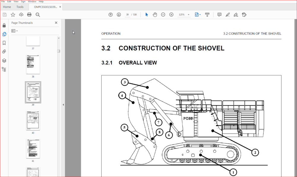 Komatsu Pc5500-6 Mining Hydraulic Shovel Shop Manual SN 15039 - PDF