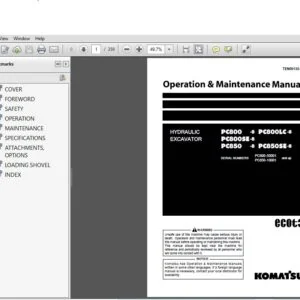 Komatsu Pc800-8, Pc800Lc-8, Pc800Se-8, Pc850-8, Pc850Se-8 Hydraulic Excavator Operation Manual - PDF DOWNLOAD