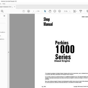 Komatsu Perkins 1000 Series Diesel Engine Shop Manual - PDF DOWNLOAD