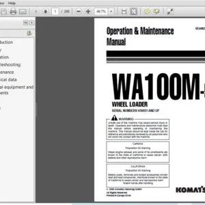 Komatsu WA100M-5 Wheel Loader Operation & Maintenance Manual (SN:H50051 & up) Komatsu WA100M 5 - PDF DOWNLO