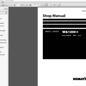Komatsu WA1200-6 Wheel Loader Service Repair Manual - PDF Download
