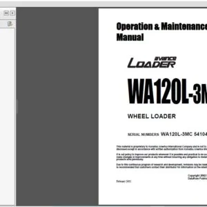 Komatsu WA120L-3Mc Wheel Loader Operation & Maintenance Manual SN 54104 And Up - PDF DOWNLOAD