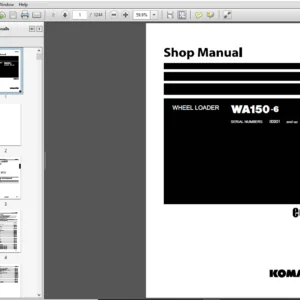 Komatsu WA150-6 Wheel Loader Shop Manual SEN04884-01 - PDF DOWNLOAD