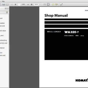 Komatsu WA320-7 Wheel Loader Shop Manual SEN06202-00 - PDF DOWNLOAD