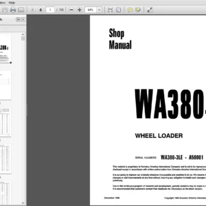 Komatsu WA380-3, WA380-3LE  Wheel Loader Shop Manual CEBMW23091 - PDF DOWNLOAD